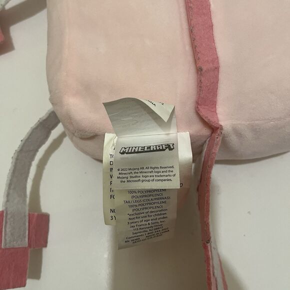 Minecraft Axolotl Super Soft Pillow Plush Buddy Mojang Jinx Pink Franco 13" 2022 - Picture 7 of 7
